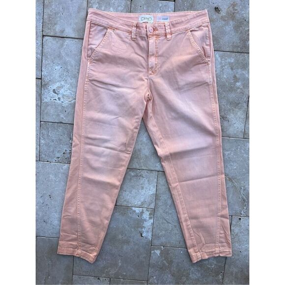 NWT CHINO by Anthropologie Relaxed Fit Pants Size 29 Sunwashed Orange Ankle - Picture 1 of 13